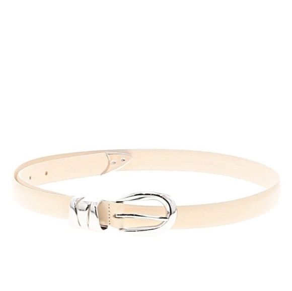 Madewell Triple Metal Keeper Belt, Ecru (M) - Picture 7 of 11